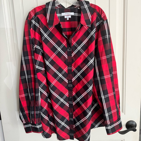 Foxcroft Tartan Blouse - Picture 3 of 8